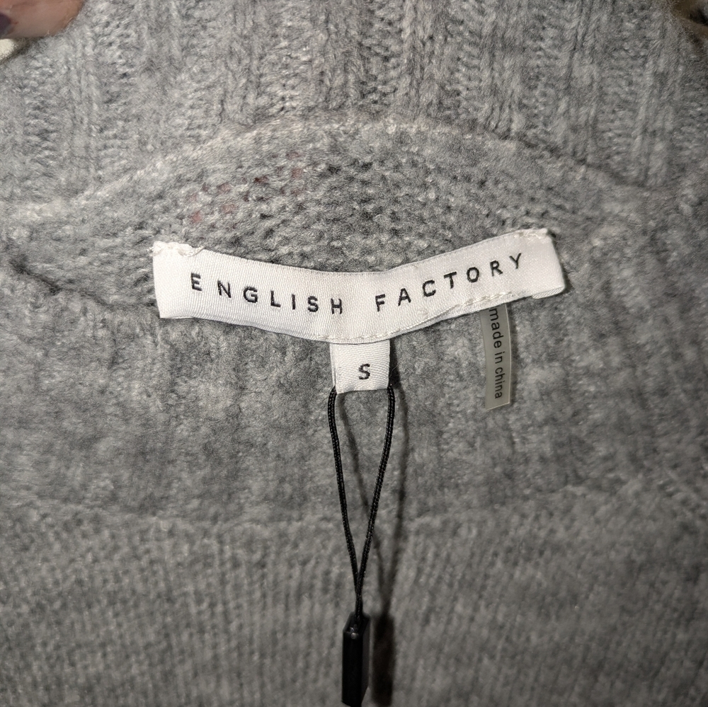 English Factory Gray Women's Sweater Dress 2-fer with Layered Look NWT - Picture 3 of 5